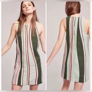 Anthropologie Maeve Dress Keri Striped Sheath Shift XS